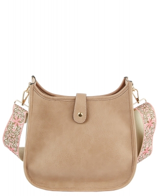 Fashion Hobo Crossbody Bag with Guitar Strap LHU4481 DARK BLUSH